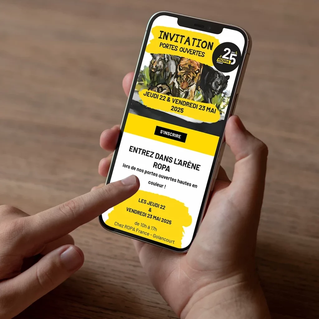 25ans ropa france landing page smartphone